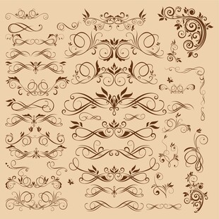 复古欧式装饰花纹图案集