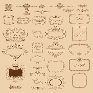 复古风格装饰性边框图案