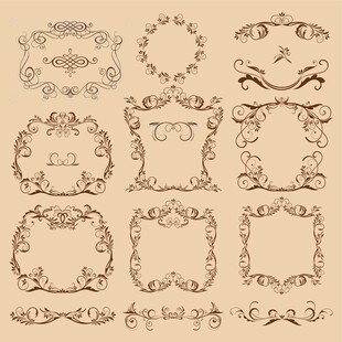 复古精美装饰边框集合