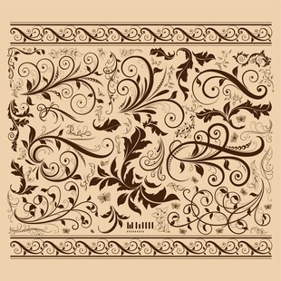 复古花纹装饰图案