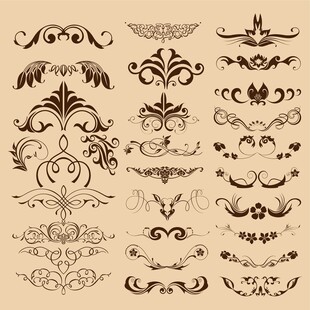 复古欧式装饰花纹图案集