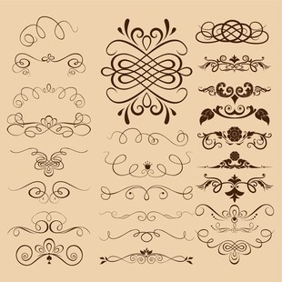 复古装饰花纹设计元素