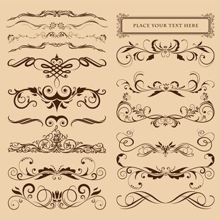 复古欧式装饰花纹图案集