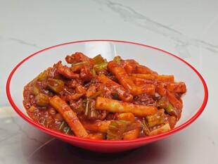 新疆特色美味炒年糕