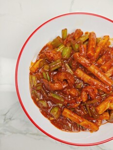 新疆特色美味炒年糕