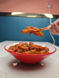 新疆特色美味炒年糕