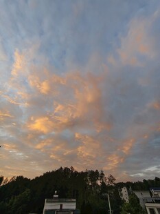 夕阳下的绚烂云彩