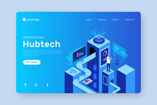 科技风网页设计界面展示