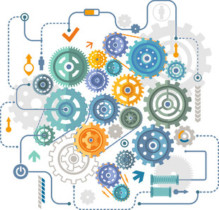 齿轮联动图展现机械运转