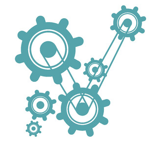 齿轮联动图案设计元素