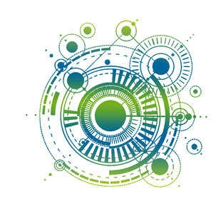 科技感抽象圆形图案设计