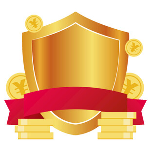 金色盾牌财富象征图标