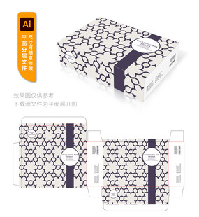 几何图案礼品包装设计图
