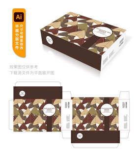 几何图案蛋糕盒包装设计