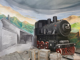 复古蒸汽火车艺术场景展示
