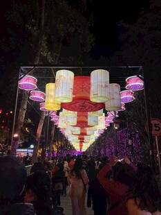 绚丽灯光秀吸引众多观众