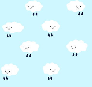 蓝色背景上的可爱小绵羊