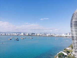 海滨城市美丽海景风光