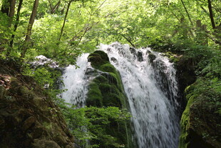 山林间的美丽瀑布景观