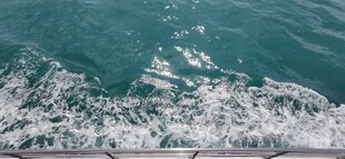 海浪翻涌的蓝色海洋