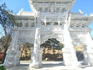 河北美院中式精美石牌坊景观