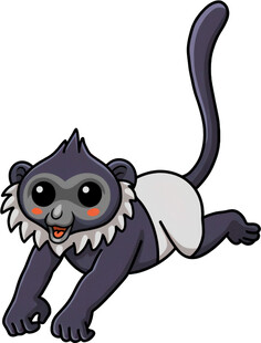 可爱黑猴卡通形象