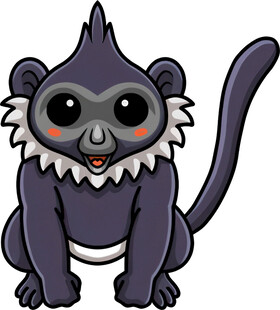 可爱卡通黑猴子形象