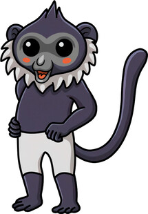 可爱卡通狐猴形象