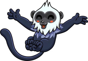 跳跃的可爱猴子