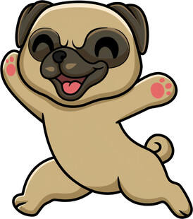 欢快跳跃的哈巴狗