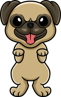 可爱哈巴狗卡通形象