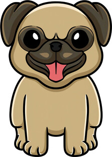 可爱哈巴狗卡通形象