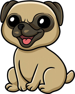 可爱哈巴狗卡通形象