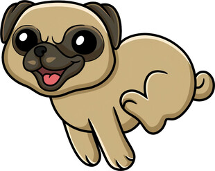 可爱哈巴狗卡通形象