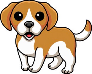 可爱小猎犬卡通形象