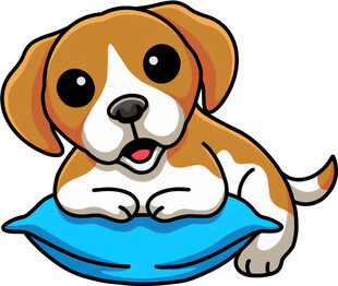 趴着的可爱小狗