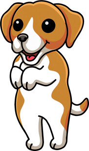 可爱小狗站立卖萌