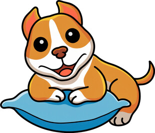 趴着的可爱小狗