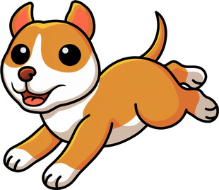 奔跑的可爱小狗