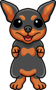 可爱卡通吉娃娃小狗形象