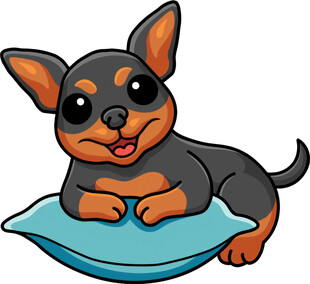 趴着的可爱小狗