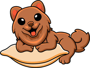 趴着的可爱小狗