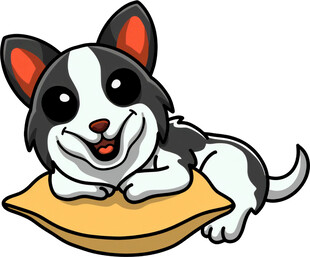 趴着的可爱小狗