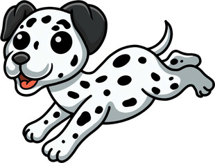 奔跑的斑点小狗