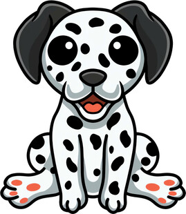 可爱斑点小狗卡通形象