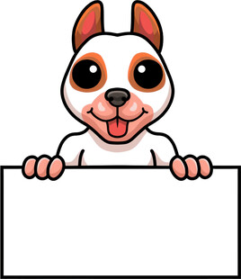 可爱小狗举空白牌子