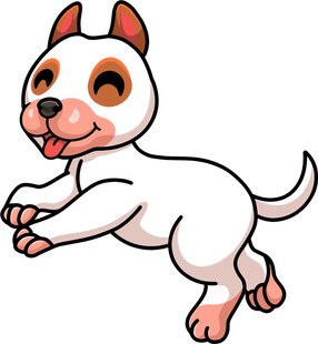 跳跃的可爱小狗