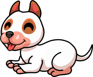 可爱趴卧小狗卡通形象