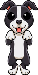 可爱站立小狗卡通形象