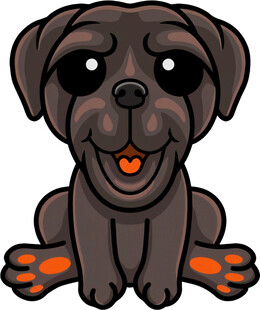 可爱黑小狗卡通形象